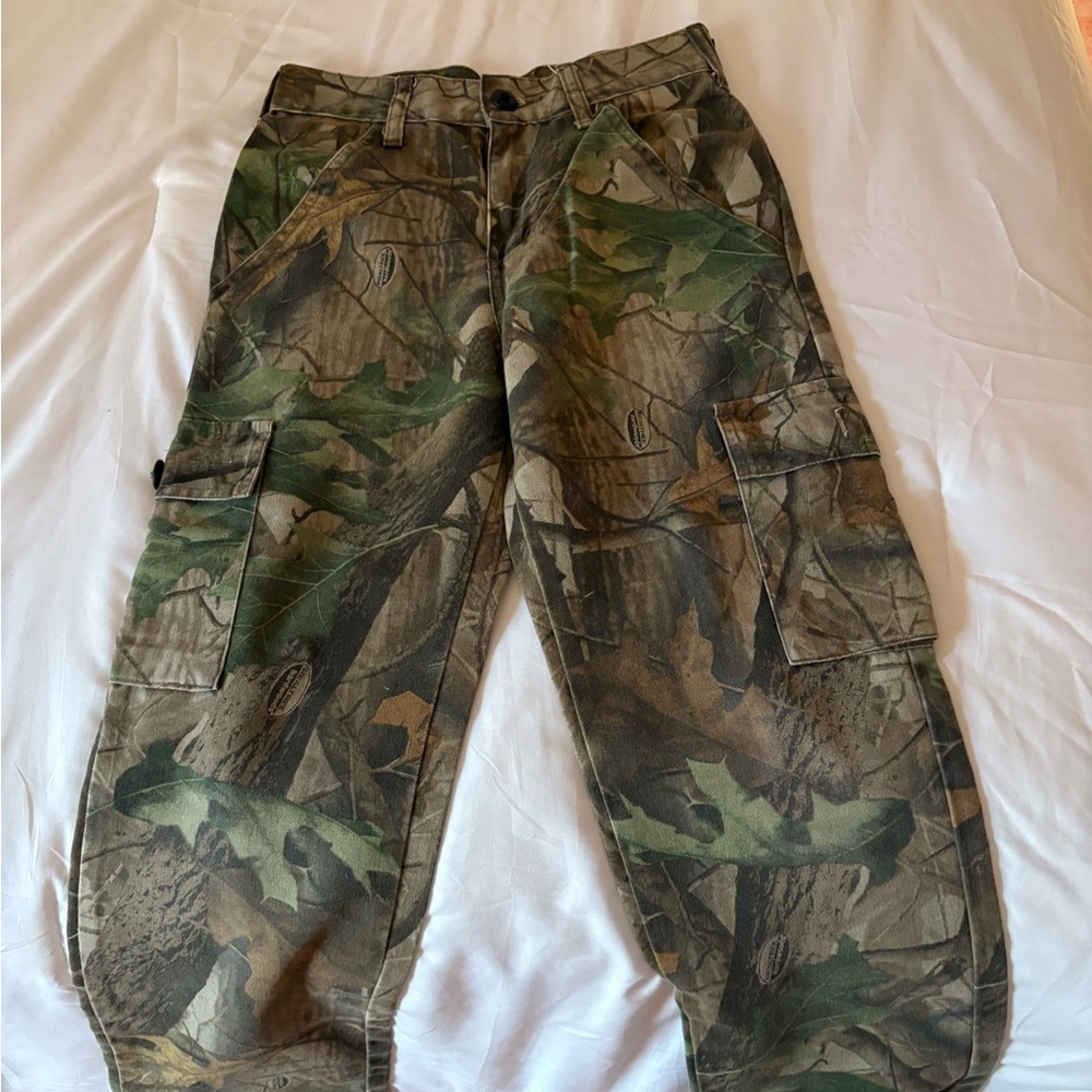 Abercrombie & Fitch Green Camouflage Cargo Pants